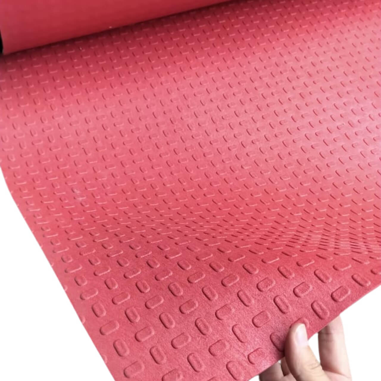 Tapete emborrachado feijão c/80cm vermelho (3mm)