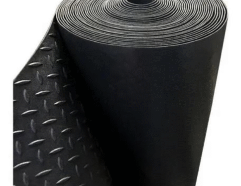 Piso de Borracha Tapete (Diamante) 1,00 x 1,00 Antiderrapante 3mm